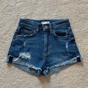 H&M distressed denim shorts